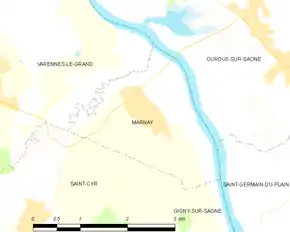 Poziția localității Marnay