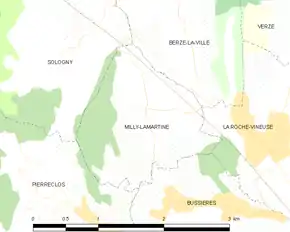 Poziția localității Milly-Lamartine