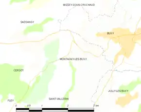 Poziția localității Montagny-lès-Buxy