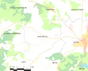 Poziția localității Monthelon
