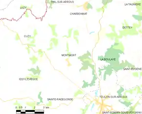 Poziția localității Montmort