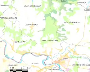 Poziția localității La Motte-Saint-Jean