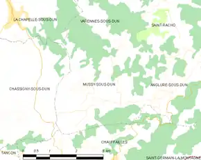 Poziția localității Mussy-sous-Dun