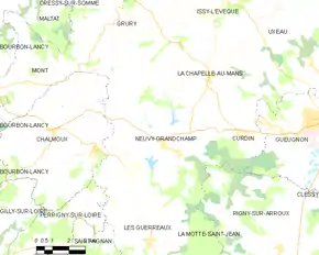 Poziția localității Neuvy-Grandchamp