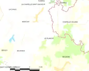 Poziția localității Le Planois
