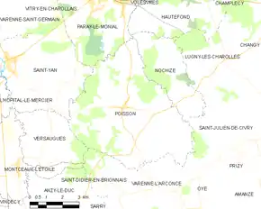 Poziția localității Poisson