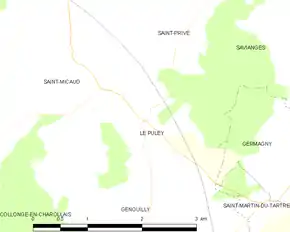 Poziția localității Le Puley