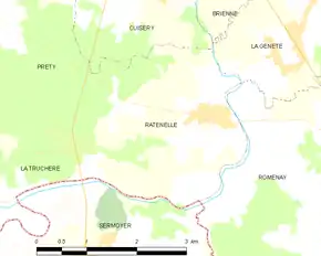 Poziția localității Ratenelle