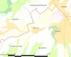Poziția localității Remigny