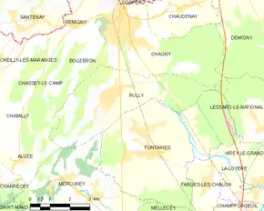 Poziția localității Rully