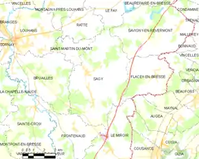 Poziția localității Sagy