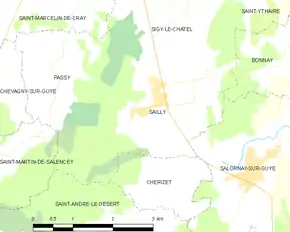 Poziția localității Sailly