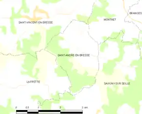 Poziția localității Saint-André-en-Bresse