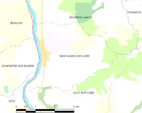 Poziția localității Saint-Aubin-sur-Loire