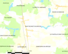 Poziția localității Saint-Bonnet-en-Bresse