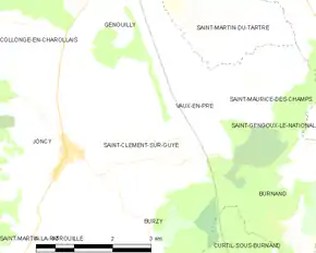 Poziția localității Saint-Clément-sur-Guye