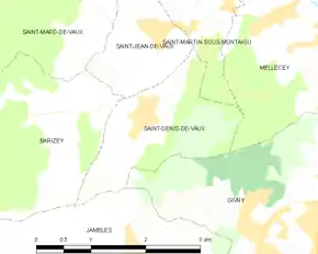 Poziția localității Saint-Denis-de-Vaux