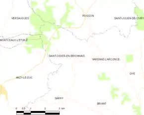 Poziția localității Saint-Didier-en-Brionnais