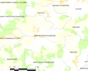 Poziția localității Saint-Étienne-en-Bresse
