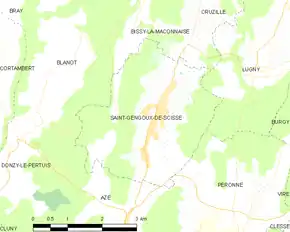 Poziția localității Saint-Gengoux-de-Scissé