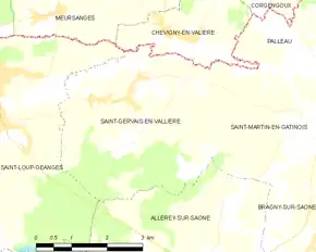 Poziția localității Saint-Gervais-en-Vallière
