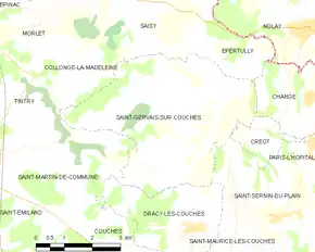 Poziția localității Saint-Gervais-sur-Couches