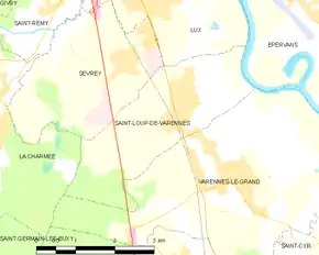 Poziția localității Saint-Loup-de-Varennes