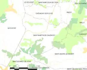Poziția localității Saint-Martin-de-Salencey