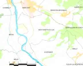 Poziția localității Saint-Martin-du-Lac