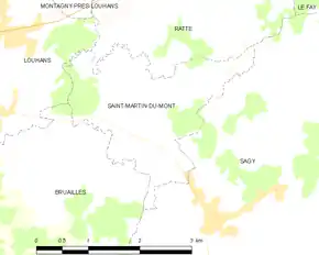 Poziția localității Saint-Martin-du-Mont