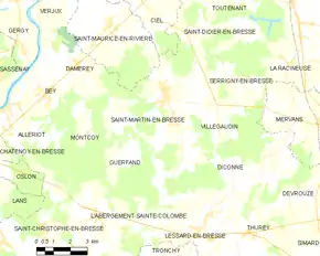 Poziția localității Saint-Martin-en-Bresse