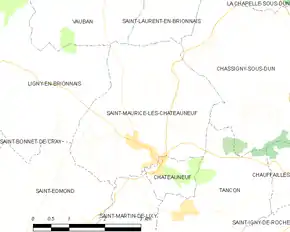 Poziția localității Saint-Maurice-lès-Châteauneuf