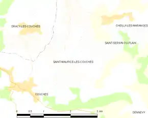 Poziția localității Saint-Maurice-lès-Couches
