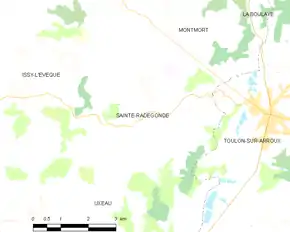 Poziția localității Sainte-Radegonde