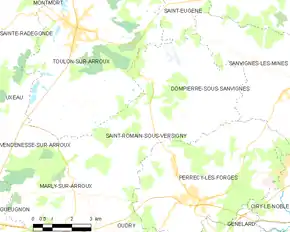 Poziția localității Saint-Romain-sous-Versigny
