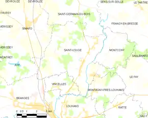 Poziția localității Saint-Usuge