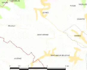 Poziția localității Saint-Vérand