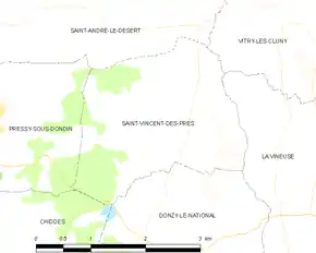 Poziția localității Saint-Vincent-des-Prés