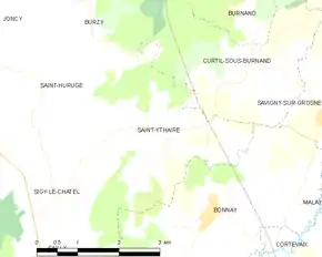 Poziția localității Saint-Ythaire