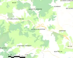 Poziția localității La Celle-en-Morvan