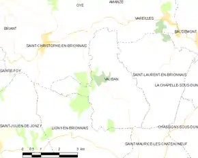 Poziția localității Vauban