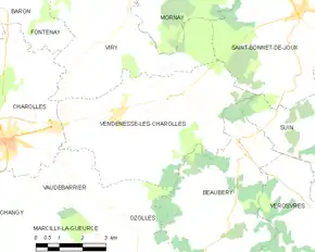 Poziția localității Vendenesse-lès-Charolles