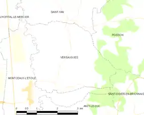 Poziția localității Versaugues