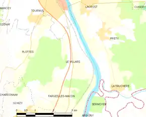 Poziția localității Le Villars