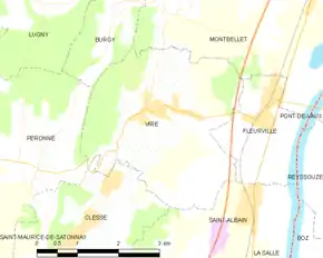 Poziția localității Viré