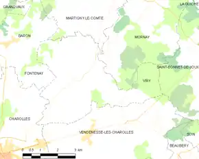 Poziția localității Viry