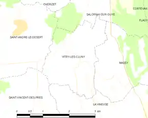 Poziția localității Vitry-lès-Cluny