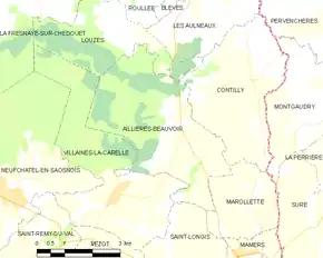 Poziția localității Aillières-Beauvoir