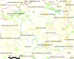 Poziția localității Assé-le-Boisne