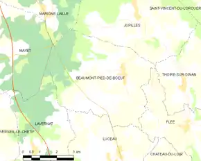 Poziția localității Beaumont-Pied-de-Bœuf